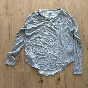 Gray Long Sleeve Graphic Tee